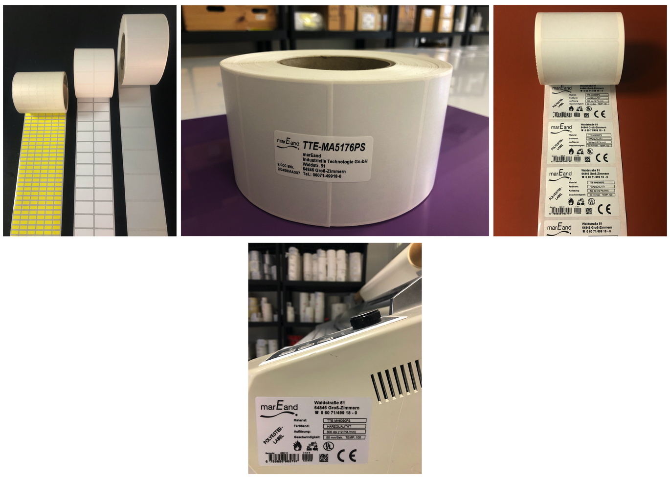 Etiketten auf Rollen von mareand